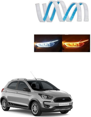 SPREADX N-Car Headlight Led Strip White DRL Daytime Light 12v d Freestyle Car Fancy Lights(White, Yellow)