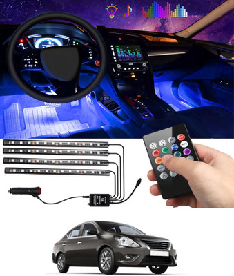 ABJD Car 4pcs/48LED Atmostphere Interior Strip Colour Change with Music Light-210 Interior Light Car, Truck, Van LED for Tata (12 V, 55 W)(Punch, Pack of 1)