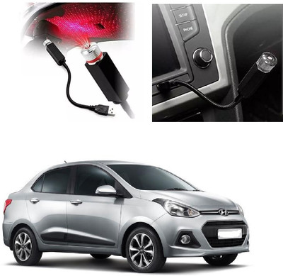 AutooNation Car interior USB Ambient Star Projector Use Party Light For Hyundai Xcent Type-1 Car Fancy Lights(Red)
