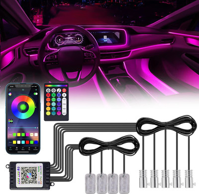 AutoPowerz Multicolor 9IN1 Car Interior Under Dash Vibe Ambience Atmosphere and Neon L Car Fancy Lights(Multicolor)