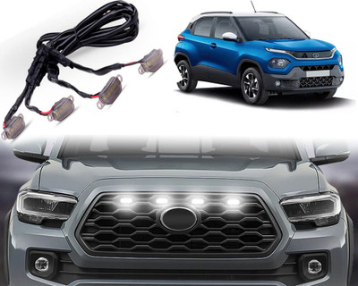 Selifaur High-Quality ABS Smoked LED Front Grille Running Light Car Fancy Lights(Black)