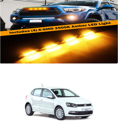 PRTEK Front Grille Running Light Car Fancy Lights FORVolkswagenPolo Car Fancy Lights(Black)