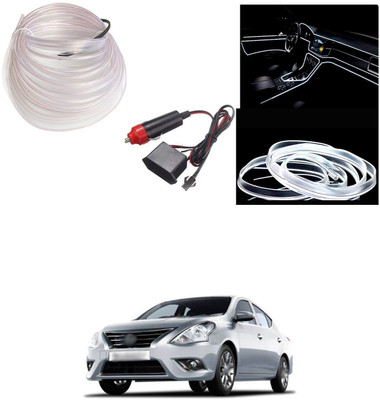PECUNIA LED EL Wire Neon Cool Light Lamp Kit String Strip Interior Trim Dash 702 Headlight Car, Motorbike LED for Nissan (12 V, 12 W)(Sunny, Pack of 1)