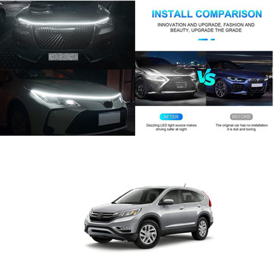 PECUNIA Car Fancy Reflector LED Bar Flexible Car Hood Strip Light 585 Car Reflector Light(White)