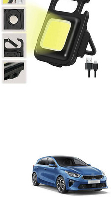LOVMOTO Small LED Flashlight COB Rechargeable Keychain Q200 1 hrs Lantern Emergency Light(White)