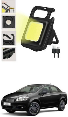 LOVMOTO Small LED Flashlight COB Rechargeable Keychain Q126 1 hrs Lantern Emergency Light(White)