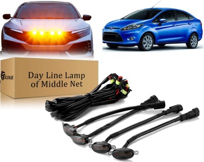 Selifaur B2L82 High-Quality ABS Smoked LED Front Grille Running Light For Fiesta Old Car Fancy Lights(Yellow, Orange)
