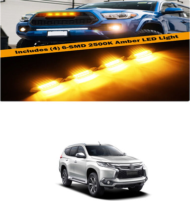 PRTEK Front Grille Running Light Car Fancy Lights FORMitsubishiPajero Car Fancy Lights(Black)