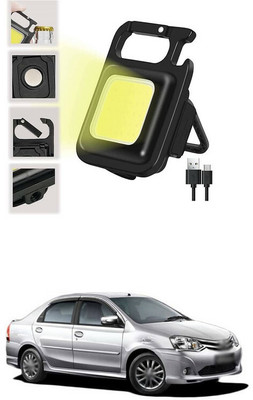 LOVMOTO Small LED Flashlight COB Rechargeable Keychain Q405 1 hrs Lantern Emergency Light(White)