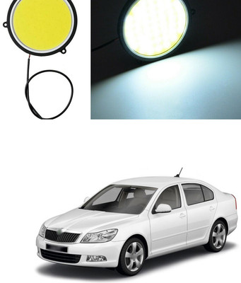 LOVMOTO 12V Round LED Lights DRL Daytime Running Light d202 Headlight Car, Motorbike LED for Skoda (12 V, 12 W)(Laura, Pack of 1)