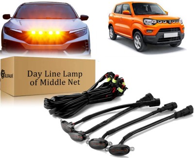 Selifaur B2L233 High-Quality ABS Smoked LED Front Grille Running Light For S Presso Car Fancy Lights(Yellow, Orange)