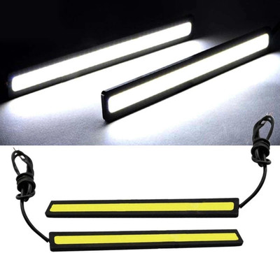 Delhismart COB Led DRL Day time Running Water Proof Car Fancy Lights(White)