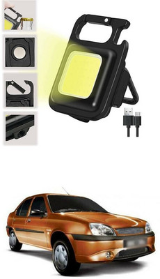 LOVMOTO Small LED Flashlight COB Rechargeable Keychain Q136 1 hrs Lantern Emergency Light(White)