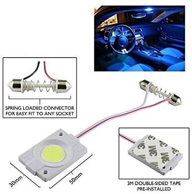 Campark Car Interior Panel COB Roof Light LED Dome Reading Lamp LED Set of 2 Car Fancy Lights(Blue)