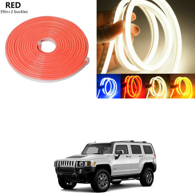 PRTEK Red Neon LED Flexible Roll Light 12V Interior Exterior for Hummer H3 Car Fancy Lights(Red)