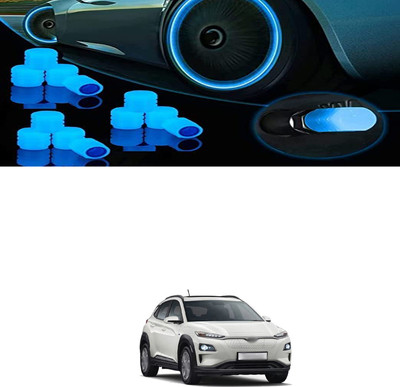 PRTEK Night Glow Luminous Wheels Cap Tire Valve Stem ForVolkswagenPolo GT Car Fancy Lights(Blue)