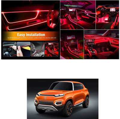PECUNIA LED EL Wire Neon Cool Light Lamp Kit String Strip Interior Trim Dash 396 Headlight Car, Motorbike LED for Maruti Suzuki (12 V, 12 W)(Universal For Car, Pack of 1)