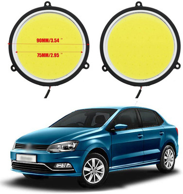 LOVMOTO 12V Round LED Lights DRL Daytime Running Light 1 Car Fancy Lights(Multicolor)