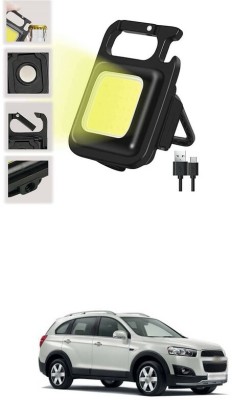 LOVMOTO Small LED Flashlight COB Rechargeable Keychain Q85 1 hrs Lantern Emergency Light(White)