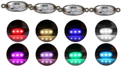 Cloudsale RGB Grill Light 4Lens Car Fancy Lights(Multicolor)