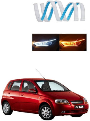 SPREADX N-Car Headlight Led Strip White DRL Daytime Light 12v Chevrolet UVA Car Fancy Lights(White, Yellow)