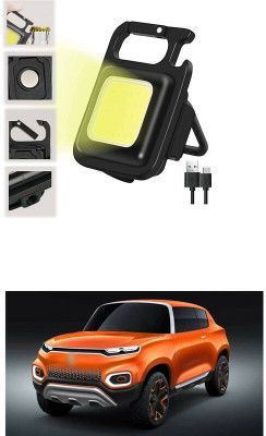 LOVMOTO Small LED Flashlight COB Rechargeable Keychain Q241 1 hrs Lantern Emergency Light(White)