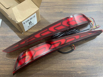 Ride2joy Rear Fog Light Reflector DRL Matrix Type Compatible for Hyundai New i20 Car Fancy Lights(Red)