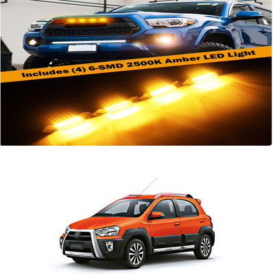 PRTEK Front Grille Running Light Car Fancy Lights FORFordFiesta Car Fancy Lights(Black)