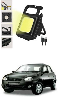 LOVMOTO Small LED Flashlight COB Rechargeable Keychain Q307 1 hrs Lantern Emergency Light(White)