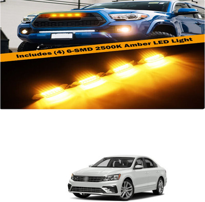 PRTEK Front Grille Running Light Car Fancy Lights FORVolkswagenPassat Car Fancy Lights(Black)