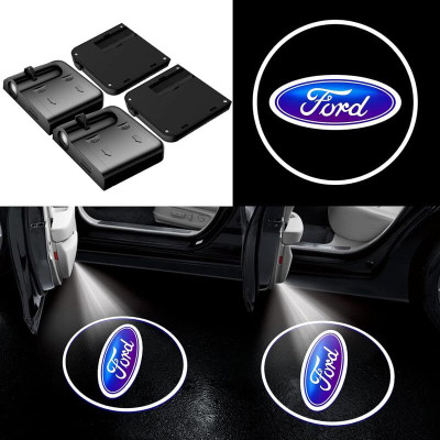 ETH Wireless Car Welcome Shadow Projector Ghost Light Compatible Ford Car Fancy Lights(Multicolor)