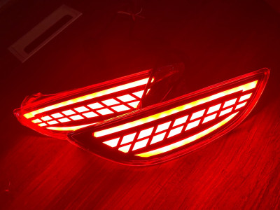 Ride2joy Car Bumper Reflector C Light For Hyundai Accent Verna Car Fancy Lights(Red)