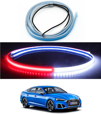 MATIES 2Pcs Car Door Opening Warning 120Cm White Red Led Strip Light For S5 Car Fancy Lights(Red, White)