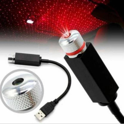 TABARET USB star sky light car interior atmosphere Led lamp 360 degree Auto rotate LED Twinkle Ceiling Lights Control Starry Lights NEW Car Roof Star Light Interior Mini LED Starry Laser Atmosphere Ambient Projector Lights USB Auto Decoration Car Fancy Lights Car Fancy Lights(Red)