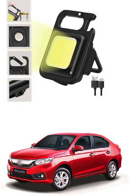 LOVMOTO Small LED Flashlight COB Rechargeable Keychain Q35 1 hrs Lantern Emergency Light(White)