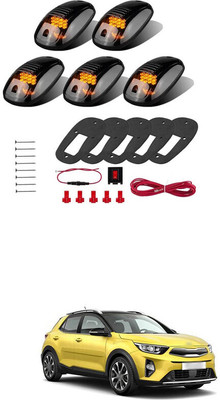 LOVMOTO 5pcs Amber Yellow LED Cab Roof Top Marker Running With Sto-nic Car Fancy Lights(Multicolor)