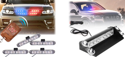 GH GENERIC HUB 4X4 and Interior RED/BLUE Car LED Combo Car Fancy Lights(Red, Blue)