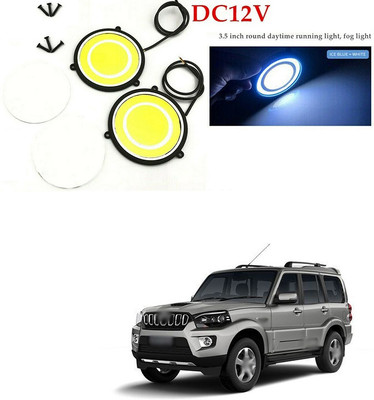 LOVMOTO 12V Round LED Lights DRL Daytime Running Light 379 Car Fancy Lights(Multicolor)