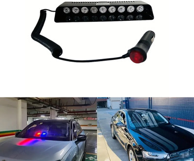GH GENERIC HUB s1 9 LED Police Light Car Fancy Lights(Black)