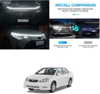 PECUNIA Car Fancy Reflector LED Bar Flexible Car Hood Strip Light 751 Car Reflector Light(White)