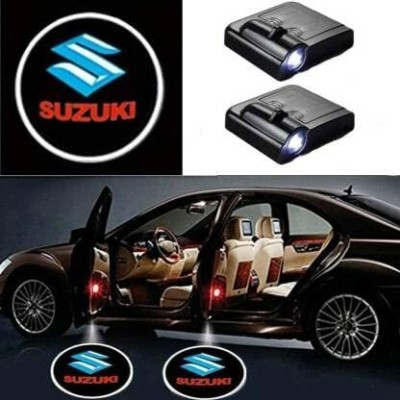 Motopex SUZUKI LED Set of 2 Laser Car Door Light Welcome Projector Light Logo Shadow Car Fancy Lights(Black)