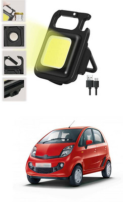 LOVMOTO Small LED Flashlight COB Rechargeable Keychain Q381 1 hrs Lantern Emergency Light(White)