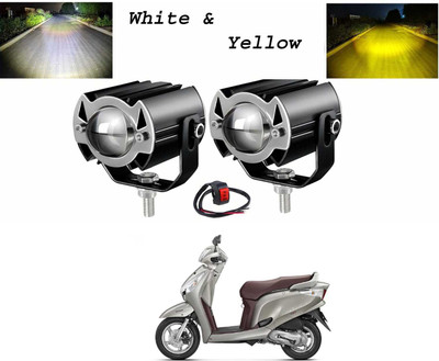 PRTEK Universal Yellow & White LED Light, G-15 Model, Switch, 35W, 12V(Pack of 2) X21 Car Fancy Lights(White, Yellow)