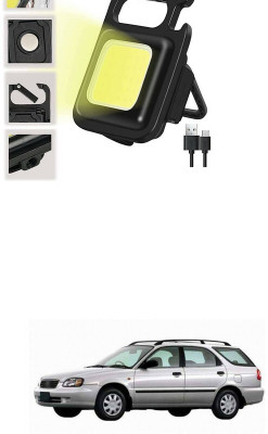 LOVMOTO Small LED Flashlight COB Rechargeable Keychain Q233 1 hrs Lantern Emergency Light(White)