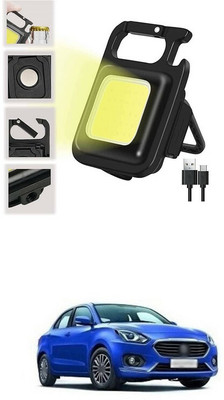LOVMOTO Small LED Flashlight COB Rechargeable Keychain Q282 1 hrs Lantern Emergency Light(White)
