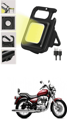 LOVMOTO Small LED Flashlight COB Rechargeable Keychain Q113 1 hrs Lantern Emergency Light(White)