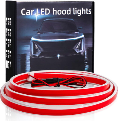AQUABUCKET Car Hood LED Strip Light - 72 Inch 12V Silicone Universal Exterior Flexible Car Fancy Lights(White)