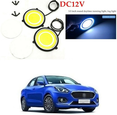 LOVMOTO 12V Round LED Lights DRL Daytime Running Light 431 Car Fancy Lights(Multicolor)