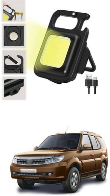 LOVMOTO Small LED Flashlight COB Rechargeable Keychain Q384 1 hrs Lantern Emergency Light(White)