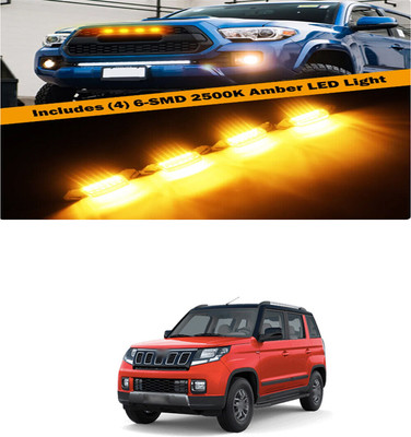 PRTEK Front Grille Running Light Car Fancy Lights FORMahindraTUV 300 Car Fancy Lights(Black, Yellow)